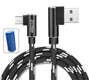 L Shape Micro USB Cable FAST Charger Sync Cord for JBL Speakers Flip 4 / 3 / 2 - Picture 1 of 4