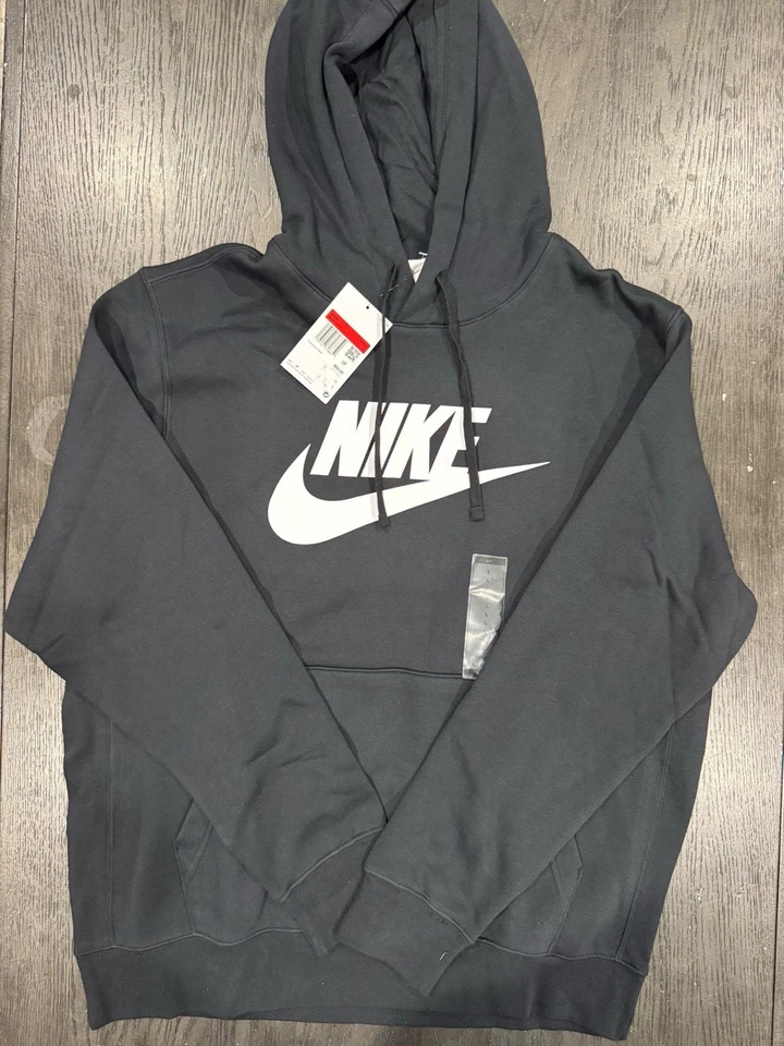 Nike NSW Club Size L Men's Hoodie - Black (BV2973)