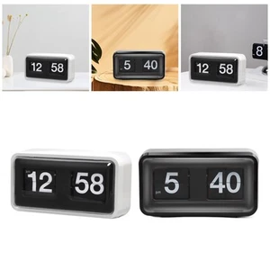 Retro Auto Flip Clock Flip Desk Clock Shelf Home Decor Large Number Digital Flip - Picture 1 of 12
