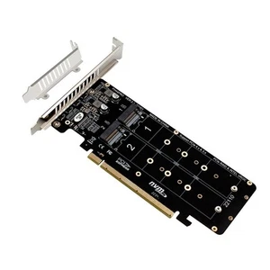 Carte  NVME  Face à 4 Disques PCIeX16 Vers M.2 M-Key NVMEx4SSD 2U Serve8460 - Afbeelding 1 van 10