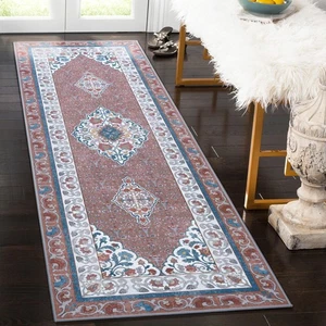 Red 2x8 Runner Rugs for Bedroom, Machine Washable Low-Pile Hallway Entry Carp... - Picture 1 of 6