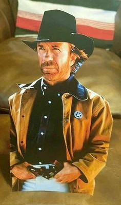 Chuck Norris Texas Ranger TV Series Color "Cutout" Tabletop Standee 10 1/4" Tall - Image 1 of 2