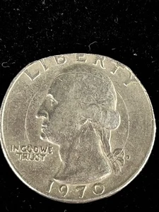 1970 D -MUST SEE ANOMALY on Obverse- CLIPPED US QTR , DDO on Mark,DDO on 9-rare - Picture 1 of 7
