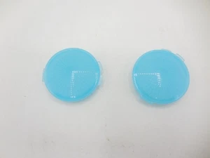 2 Tupperware Mini Clamshell Pill Case Pill Box Clear Tourquise #1224 - Picture 1 of 3