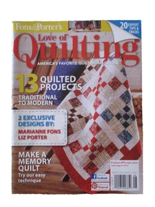 Fons & Porter's Love of Quilting Magazine JUL/AUG 2013 - Picture 1 of 1