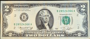 1976 $2 Thomas Jefferson Note - Picture 1 of 2