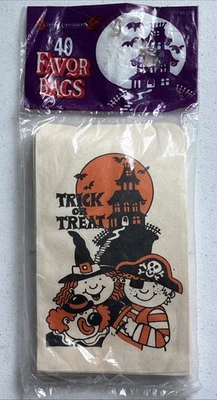 VTG 40 Pack Halloween Trick or Treat Paper Bags (1991, Spearhead) NOS NEW/Sealed - Image 1 of 4