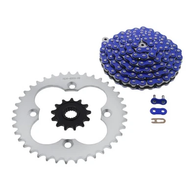 Honda TRX450R TRX 450R 2006-2009 cadena azul y piñón plateado 13/39 96 L Foto 1 de 2