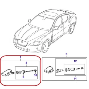 C2C41655 - Jaguar X150, X250 - Tyre Pressure Sensor - Picture 1 of 1
