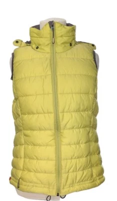 Chaleco Mandarina Mujer Pequeño Verde Lima Amarillo Puffer con Capucha Cremallera Completa con Bolsillos Foto 1 de 4