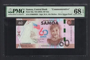 Samoa 60 Tala 2023 P46a Uncirculated Graded 68 Top Pop - Picture 1 of 2