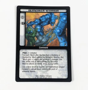 BATTLETECH CCG Counterstrike Expansion BERSEKER WARRIOR Rare WotC NM/M - Picture 1 of 2