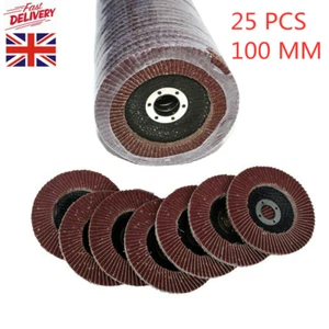 25X 100MM Flap Discs Wheels Grinding Sanding 80 Grits Angle Grinder - Picture 1 of 12