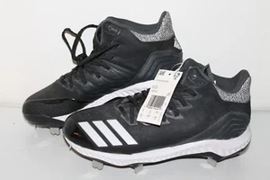 Adidas Icon Bounce Mid Baseball Cleats, 7530001, Black/White, Men's Size 6.5 - Picture 1 of 5
