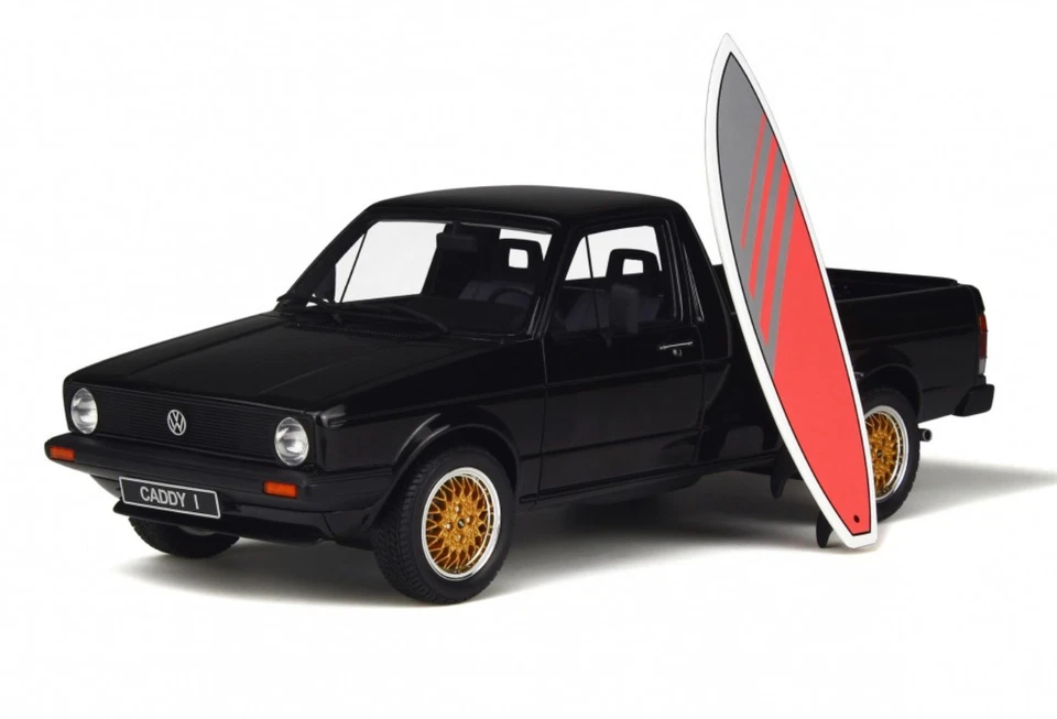 1/18 VOLKSWAGEN CADDY PICK UP WITH RED SURFBOARD 1979 OTTOMOBILE OT665 RARE - Immagine 1 di 1