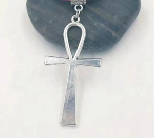 Adjustable Ankh Cross With Leather Cord Pendant and Necklace Egypt Eternal Life - Picture 1 of 1
