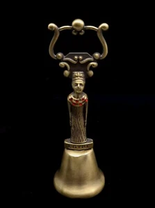 Vintage Pharaonic Egyptian Brass Bell Bottle Opener queen Nefirtiti #T11 - Picture 1 of 4