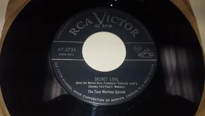 THE TONY MARTINEZ QUINTET Secret Love/ Young At Heart 1954 45 RCA Victor 47-5735 - Picture 1 of 2