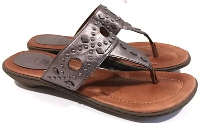 Ariat "North Star" Womens Pewter silver Slip On Flip Flop Beach Thong Sandals 9B - Image 1 of 4