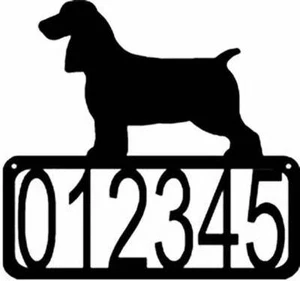 Field Spaniel Dog House Address Sign - Made in USA - Picture 1 of 2
