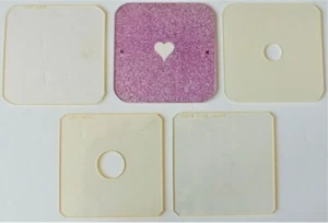 Special Effect Filters. FIVE x 67mm SQUARE RESIN FILTERS AND CASE. Heart Circle - Picture 1 of 3