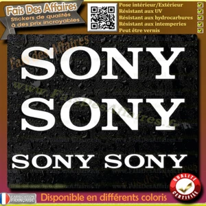 4 Stickers Autocollant Sony sponsor lot planche sticker car audio sono tuning - Imagen 1 de 1
