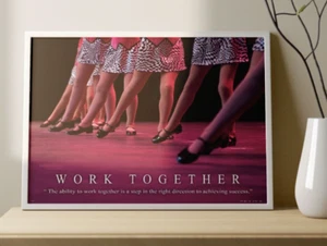 Póster motivacional de baile de claqué de ballet impresión artística niños niñas habitación estudio decoración de pared - Imagen 1 de 8