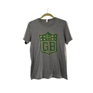 Green Bay Packers Shield Logo Gray T-Shirt Small Bella+Canvas football sports a - Picture 1 of 10