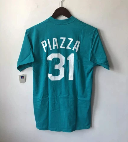vintage mike piazza florida marlins russell athletic t-shirt jersey medium NWT Cover