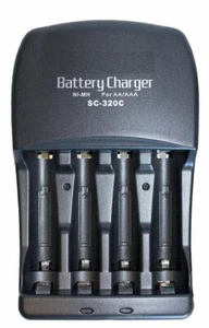 Battery Charger for 4 x AA AAA Rechargeable Batteries 240V Wall Plug FAST Charge - Picture 1 of 1