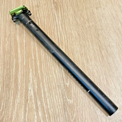 Bontrager Rhythm Elite Aluminum Seatpost 31.6mm 400mm Black Zero Setback Green - Image 1 of 4