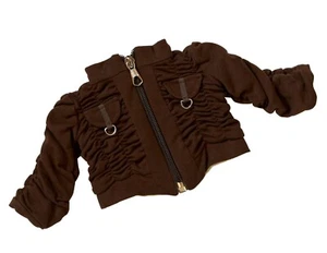 Brown Zippered Jacket | Fits Most 18" Girl Dolls | 18 Inch Doll Clothes - Picture 1 of 2