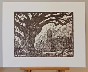 Robert Müller-Alsfeld (1905-1994) Original Holzschnitt 1976 : LUDWIGSTEIN - Bild 1 von 8