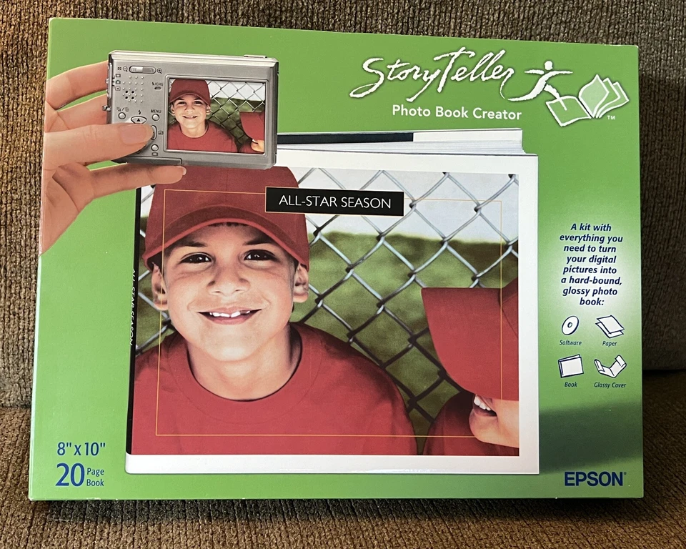 Epson Storyteller Photo Book Creator Kit 8x10 20 Page Book Album