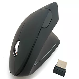 PC Ergonomic Vertical Mouse USB Wireless Optical 800 1200 1600 DPI Scroll Wheel - Picture 1 of 7