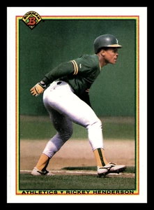 1990 Bowman Rickey Henderson HOF Oakland Athletics #457 Centered Mint - Picture 1 of 2