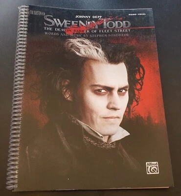 Sweeny Todd Johnny Depp Movie Score Piano Vocal Sheet Music Songbook - Image 1 of 4