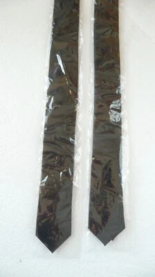 2 (DOS) Corbatas Alexander Logan para Hombre ~ Corbatas Negras "BLUES BROTHERS" ~ 2" X 57" Foto 1 de 4