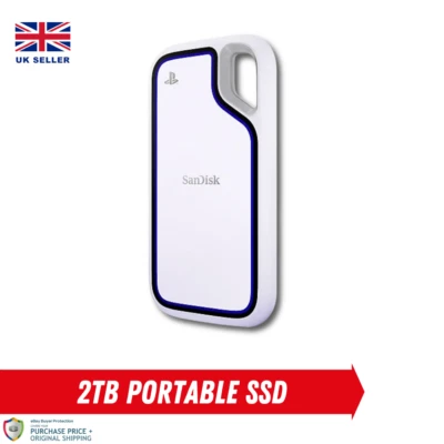 NEW SanDisk Extreme 2TB Portable SSD – Compatible with PlayStation 5 & PC - Image 1 of 4