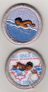 Swimming Merit Badge, Type L, "Since 1910" Back (2012-Current), Mint! - Picture 1 of 1