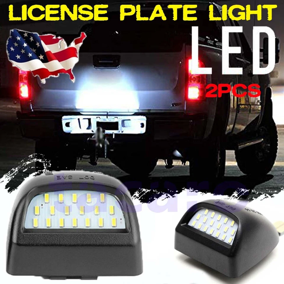 Kit de luces de matrícula de 2 piezas para camioneta Chevy GMC 99-14 Silverado Sierra Foto 1 de 4