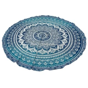 Indian Mandala Beach Throw Blanket Hippie Yoga Mat Round Towel Tapestry 72" - Picture 1 of 3