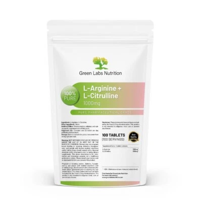 L-Arginine + L-Citrulline 1000mg Tab – Muscle Pump, Endurance & Recovery Support - Image 1 of 4