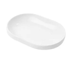 Plato de jabón escalonado blanco brillante | Suministros Bnb - Imagen 1 de 3