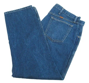Pantalones de mezclilla RUSTLER para hombre talla 42x30 azules 100 % algodón 5 bolsillos cremallera mosca - Imagen 1 de 4