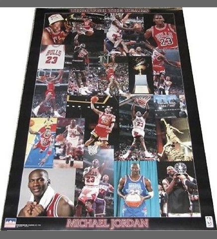 Michael Jordan New 1998 Starline Poster Vintage NBA Chicago Bulls Champions 22” Cover