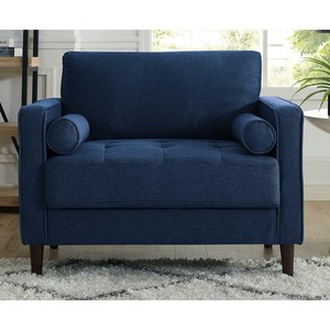 blue microfiber chair