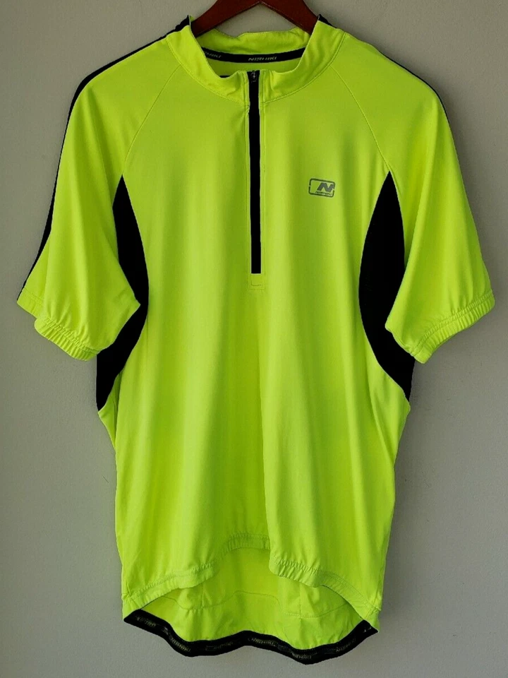 Camiseta de ciclismo para hombre Nishiki Talla grande Pullover 1/4 Bolsillos con cremallera Alta visibilidad Foto 1 de 4