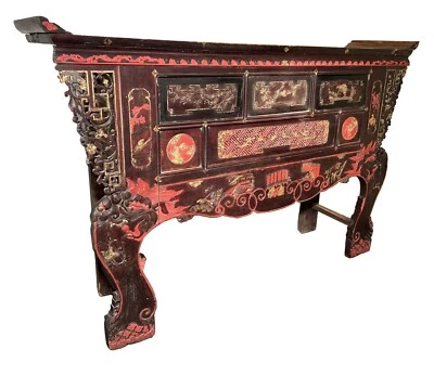 Antique Tall Temple Altar Table (3629), Phoebe Wood, Circa 1800-1949 - Image 1 of 4