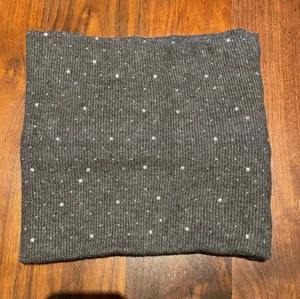 GIRL TEEN ZARA Charcoal INFINITY SCARF STARS PATTERN SOFT COTTON ONE SIZE ShFast - Picture 1 of 10